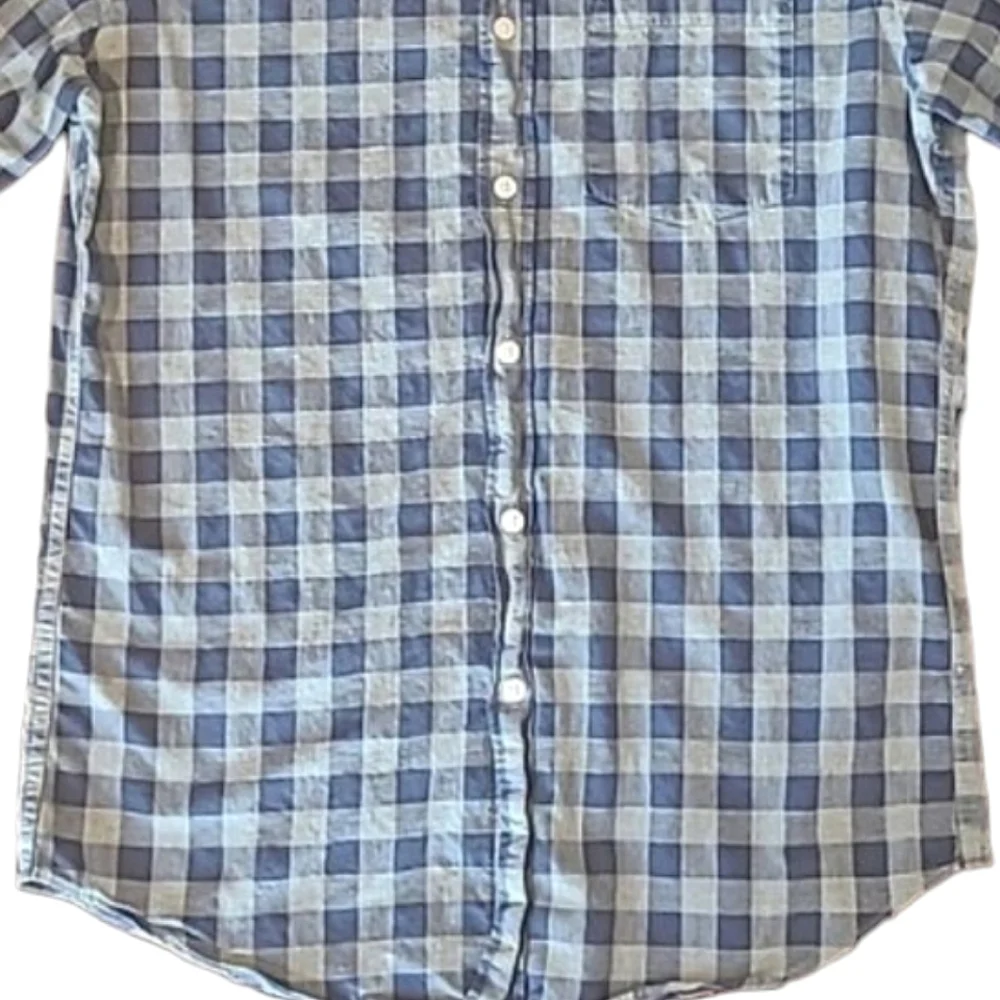 J. Crew Heathered Cotton Plaid Dress Shirt Collared Button Up Checkered Top Sm.